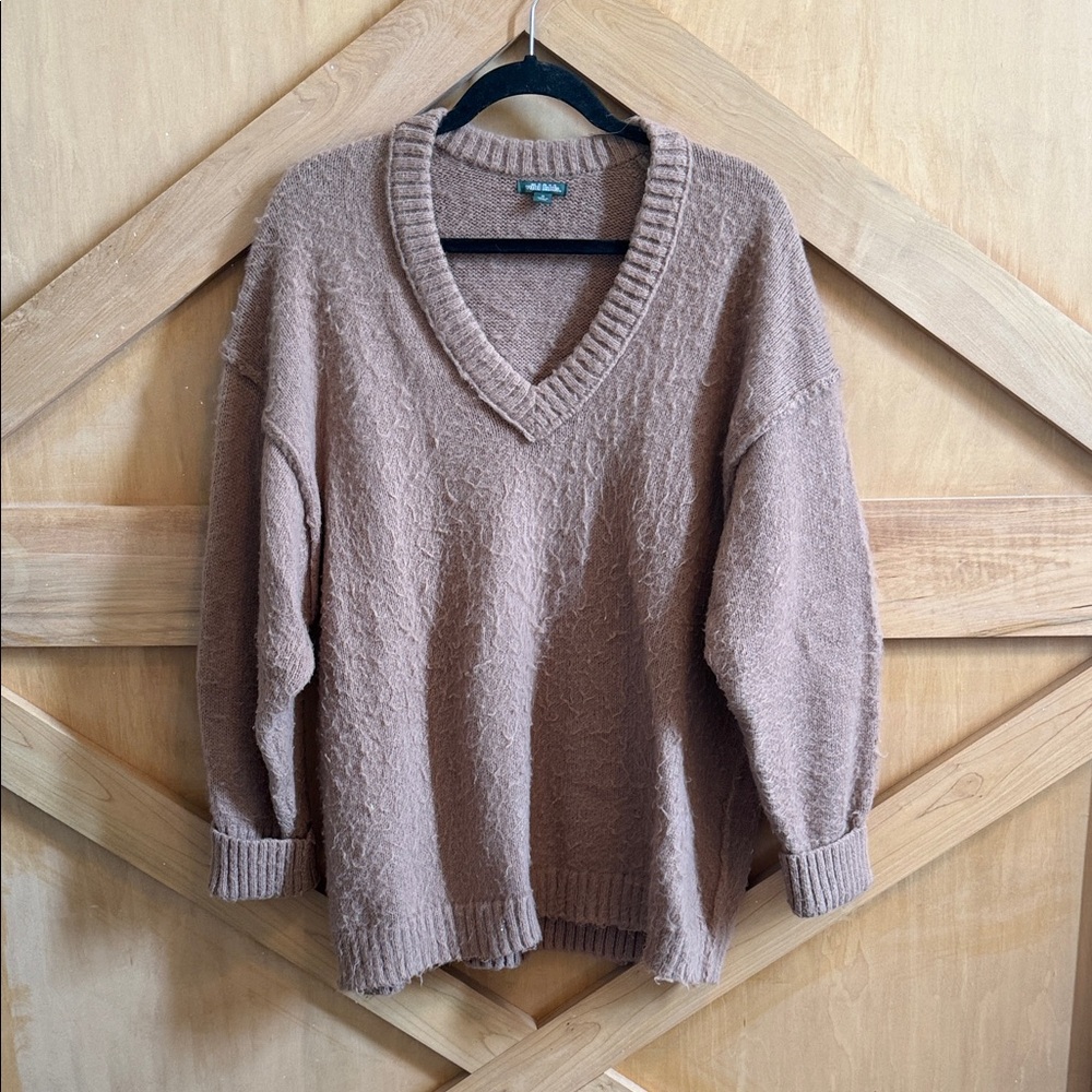 Wild Fable Brown V-Neck Sweater